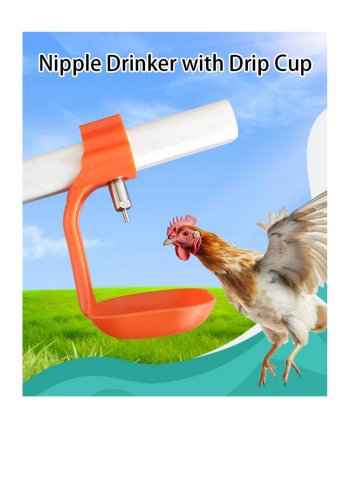Poultry Nipple Drinker with Drip Cup