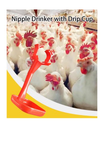 Poultry Nipple Drinker with Drip Cup 