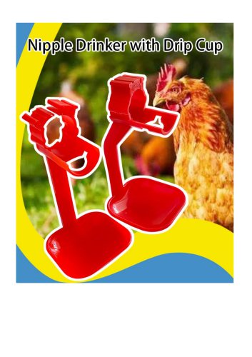 Poultry Nipple Drinker with Drip Cup