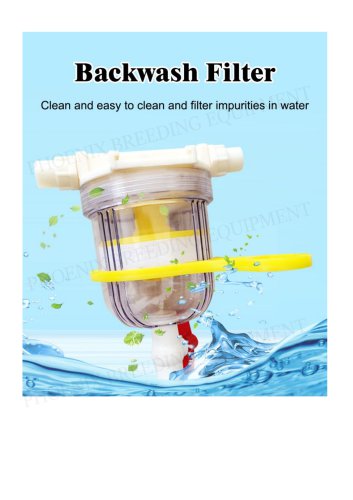 Poultry Waterline Backwash Filter (Automatic Chicken House Water Purification Accessory)