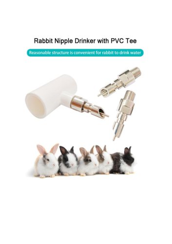 Rabbit Nipple Drinker with PVC Tee
