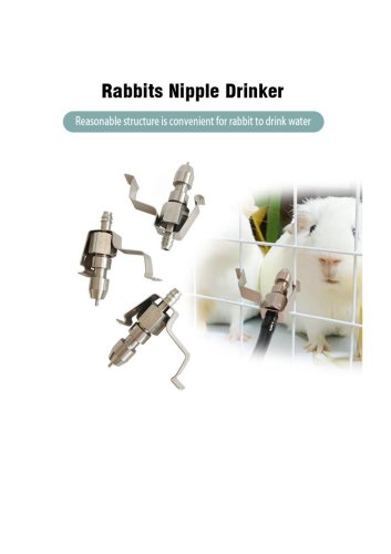 Stainless Steel Rabbit Nipple Drinker with Clip for Cage