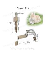 Stainless Steel Rabbit Nipple Drinker with Clip for Cage-2