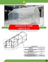 Single tunnel greenhouse construction, 2,5 m of width - 5