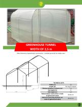 Single tunnel greenhouse construction, 2,5 m of width - 7