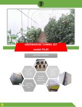 Single tunnel greenhouse construction, 3 m of width - 4