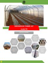 Single tunnel greenhouse construction, 6 m of width - 2