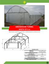 Single tunnel greenhouse construction, 6 m of width - 3