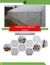 Single tunnel greenhouse construction, 6 m of width - 4