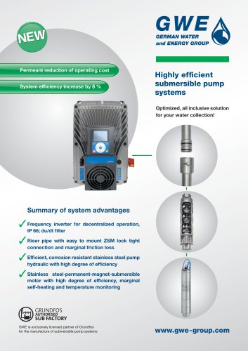 Highly efficient submersible pump systems