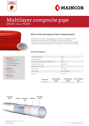 MAINFLOOR Multilayer composite pipe
