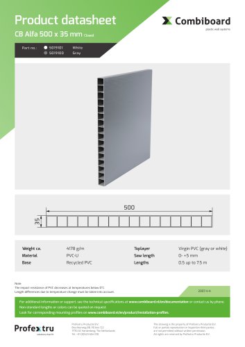 Alfa - Product datasheet (EN)