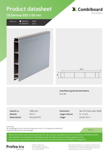 Gamma - Product datasheet 333x50 (DE)