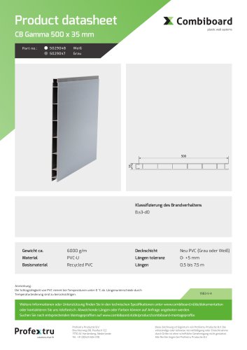 Gamma - Product datasheet 500x35 (DE)