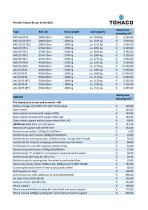 Pricelist Tohaco BV - 1