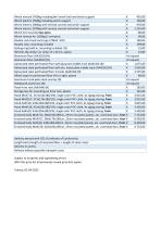 Pricelist Tohaco BV - 2