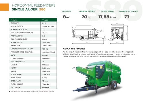 Horizontal Feed Mixer Machine S80