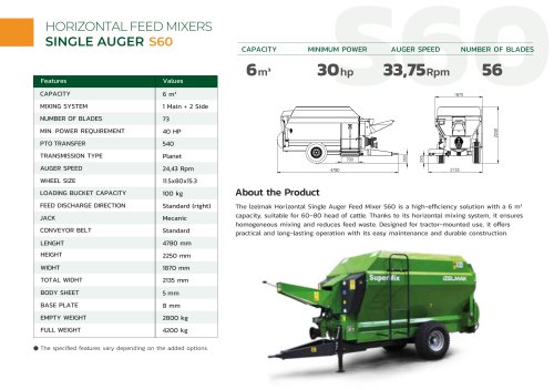 Horizontal Feed Mixer S60