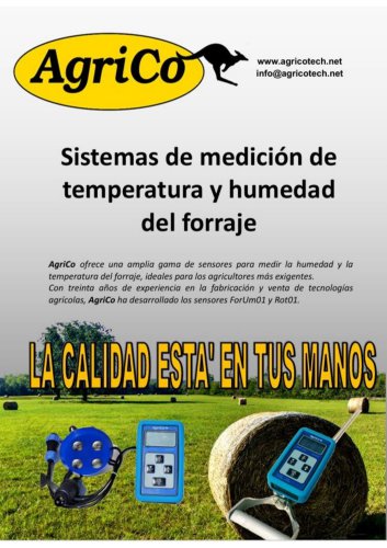 Sistemas de medici&oacute;n de temperatura y humedad del forraje