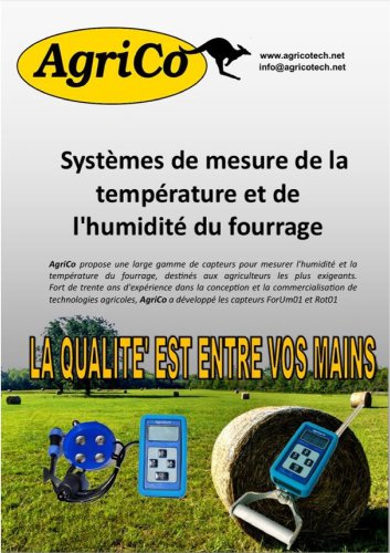 Syst&egrave;mes de mesure de la temp&eacute;rature et de l'humidit&eacute; du fourrage