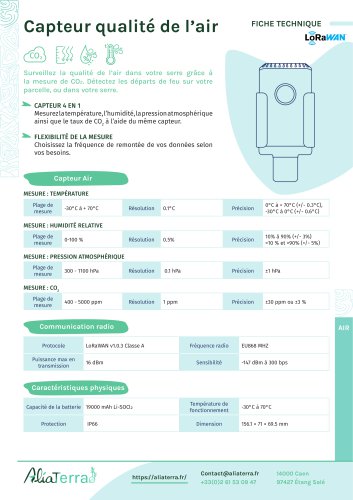 Capteur qualité de l’air