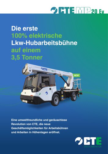 Die erste 100% elektrische Lkw-Hubarbeitsbühne auf einem 3,5 Tonner