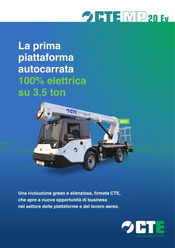 La prima piattaforma autocarrata 100% elettrica su 3,5 ton