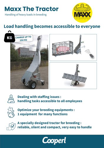 MAXX tractor, the agile electric carcass cart