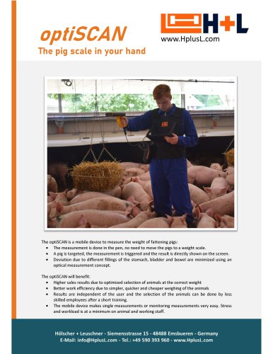 OptiScan the handheld digital pig scale