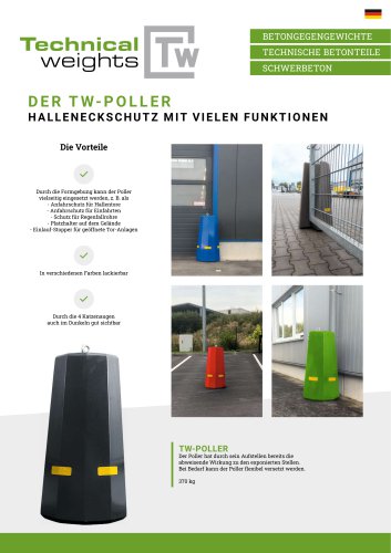 The TW concrete bollard
