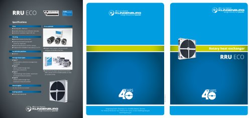 Ro&shy;tary heat ex&shy;changer type RRU ECO