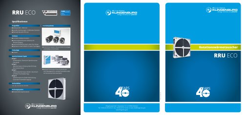 Ro&shy;tary heat ex&shy;changer type RRU ECO