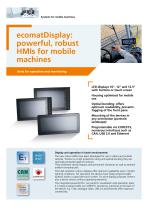 ecomatDisplay: powerful, robust HMIs for mobile machines