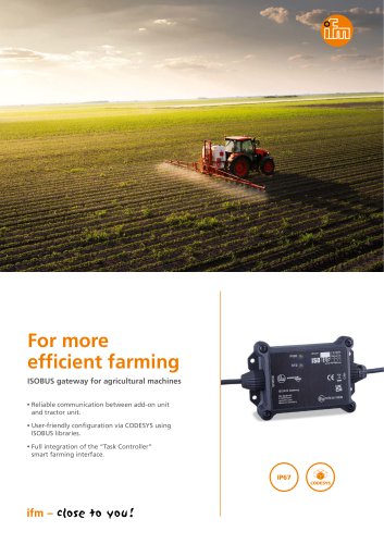 For more efficient farming