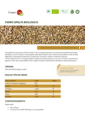 FARRO SPELTA BIOLOGICO