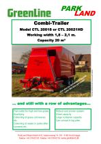 Combi-Trailer Model CTL 20018 or CTL 20021HD-1