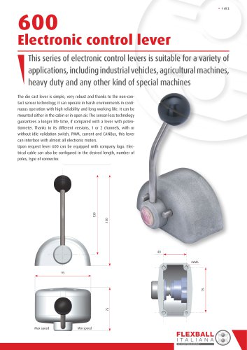 600 Electronic control lever