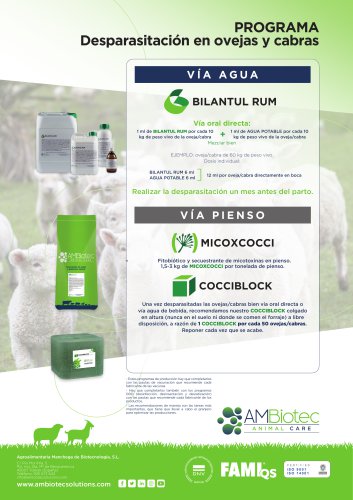Programa Balance &middot; Desparasitaci&oacute;n de cabras y ovejas