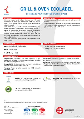 GRILL AND OVEN ECOLABEL 