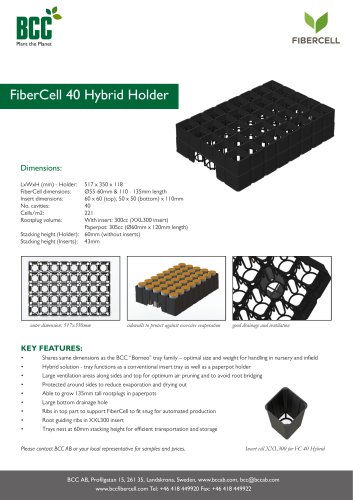 FiberCell 40 Hybrid Holder