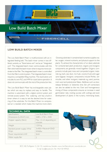 Low Build Batch Mixer