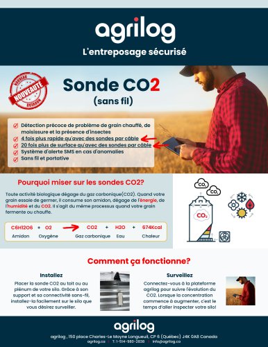 Sonde de d&eacute;tection de CO2_fr
