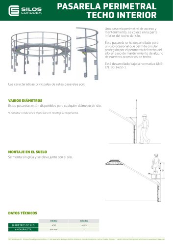 PASARELA PERIMETRAL TECHO INTERIOR
