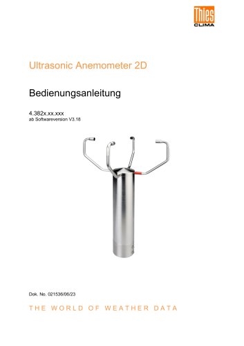 Ultrasonic Anemometer 2D