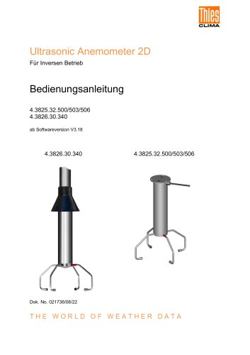 Ultrasonic Anemometer 2D 