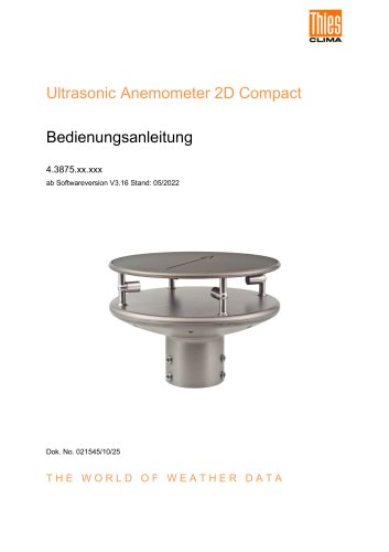 Ultrasonic Anemometer 2D Compact 
