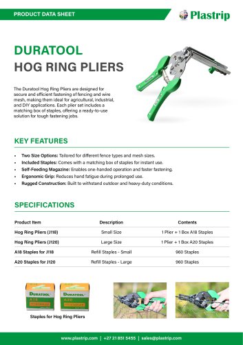 Duratool Hog Ring Pliers