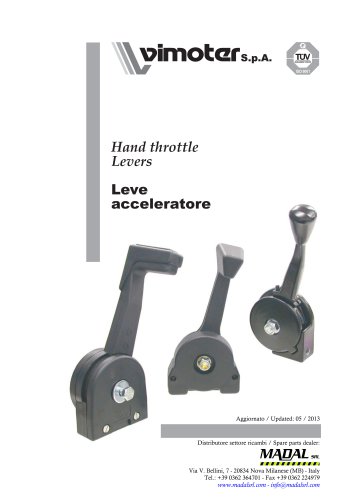 Hand throttle levers catalogue