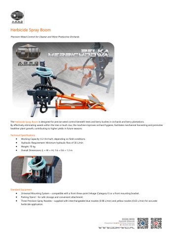 Herbicide spray boom