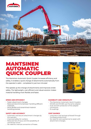 Mantsinen Automatic Quick Coupler